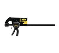 STANLEY FATMAX Sargento Monomanual M, Capacidad 300mm, Fuerza 45kg, Trabajo de Precisión, Zapatas Protectoras Desmontables, Ranura en V para Tubo, Carril de Acero, FMHT0-83233