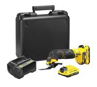 Stanley FATMAX SFMCE500D2K-QW - Herramienta Multifunción Rotativa Sin Cable, 8000-18000 oscil/min, Con 1 Maletín, 2 Baterías 2Ah, 1 Cargador Gama FATMAX V20 (18v)