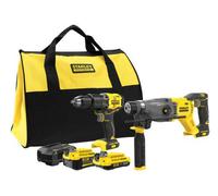 STANLEY Fatmax SFMCK216MDS-QW Set Softbag, SFMCD715 - Martillo perforador sin carbón SFMCH900 SDS+ destructor, 1 batería de 4 Ah, 1 batería de 2 Ah, cargador de 2 A