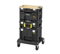 Stanley Fatmax - Sistema modular de almacenamiento gama PRO-STACK(4 cajas para herramientas + plataforma con ruedas)
