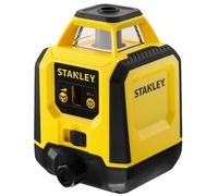 STANLEY Nivel láser Haz rojo 30m, Rotativo con Estuche y Accesorios Completos: Gafas, Objetivo, Detector y Soporte para una Precisión Profesional - Alcance 240 M (diámetro), STHT77616-0