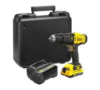 STANLEY FATMAX Taladro Percutor de 18V V20 con 2 Baterías de Litio-Ion de 2.0Ah y Estuche de Herramientas, SFMCD711D22-QW