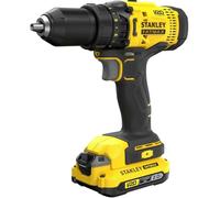 STANLEY FATMAX V20 Taladro atornillador INALÁMBRICA sin escobillas de 2 velocidades, incluye 2 baterías de iones de litio de 2.0Ah, cargador de 1.25A, maletín y 100 accesorios, 18V