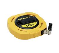 STANLEY Flexómetro, Resistente cinta de fibra de vidrio de 10m x 12,7 mm, precisión, alimentación manual, para construcción y proyectos de bricolaje, 0-34-295