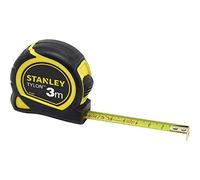 STANLEY Flexómetro Tylon de 3 m, Cinta Métrica, Cinta de Acero Resistente, Revestimiento Duradero Tylon (aumenta en 50% durabilidad), Diseño Compacto Ergonómico, 1-30-687