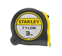 STANLEY Flexómetro Tylon de 3 m, Cinta Métrica, Cinta de Acero Resistente, Revestimiento Duradero Tylon (aumenta en 50% durabilidad), Diseño Compacto Ergonómico, 0-30-687