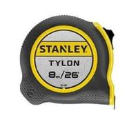 STANLEY Flexómetro Tylon de 8 mx25mm, Cinta Métrica, Cinta de Acero Resistente, Revestimiento Duradero Tylon (aumenta en 50% durabilidad), Diseño Compacto Ergonómico, 0-30-656