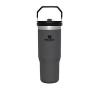 STANLEY Flip Straw Tumbler 1.0 Botella Agua con Pajita 0.89L - Conserva el Frío 12 Horas - Termo Agua Fria - Acero Inoxidable - Sin BPA - Fácil de llevar - Apta Para Lavavajillas - Charcoal