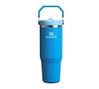 Stanley Flip Straw Tumbler 1.0 Botella Agua con Pajita 0.89L - Conserva el Frío 12 Horas - Termo Agua Fria - Acero Inoxidable - Sin BPA - Fácil de llevar - Apta Para Lavavajillas - Azure