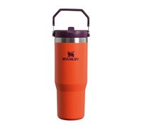 STANLEY Flip Straw Tumbler 1.0 Botella Agua con Pajita 0.89L - Conserva el Frío 12 Horas - Termo Agua Fria - Acero Inoxidable - Sin BPA - Fácil de llevar - Apta Para Lavavajillas - Tigerlily Plum
