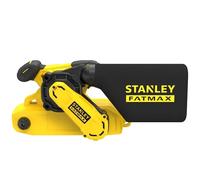 STANLEY FATMAX Lijadora de banda con caja de herramientas, FMEW204K-QS | Potente motor de 1010 W, alineación de banda, recogida de polvo, interruptor de bloqueo y mango cómodo.