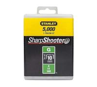 STANLEY - Grapas Industriales Tipo G, Tamaño 10 mm, Paquete de 5000 piezas, Acero Inoxidable y Resistente, Grapas de adecuada prestaciones o uso general 1-TRA706-5T