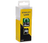 STANLEY Grapas Robustas de 14 mm, tipo G, paquete de 1000, 1-TRA709T | Construcción galvanizada resistente a la corrosión, Compatible con todas las grapadoras STANLEY