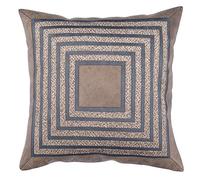 Stanley Hamilton - Funda de cojín Decorativa Hecha a Mano, Aterciopelada, Corte láser, tamaño estándar, 45 x 45 cm, visón/Azul Marino, tamaño de 45 x 45 cm