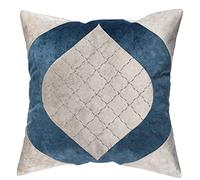 Stanley Hamilton Funda de cojín, Hecha a Mano, Cojines Decorativos, de Terciopelo, Corte láser, Bordado, para el hogar, sofá, Funda de cojín (estándar, 45 x 45 cm), Marfil/Verde Aceite