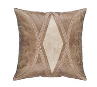 Stanley Hamilton Hecha a Mano, Cojines Decorativos, Terciopelo, Corte láser, Bordado, Acentuado, para el hogar, sofá, Funda de Almohada (estándar, Color, Café marrón y Crema, 45 x 45 cm (Pack of 1)