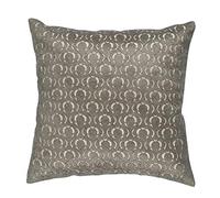 Stanley Hamilton Hecha a Mano, Cojines Decorativos, Terciopelo Touch Corte láser Bordado Acentuado sofá casa Funda de Almohada (estándar, 45 x 45 cm), Visón Oscuro, 46 x 46 cm (Pack of 1)