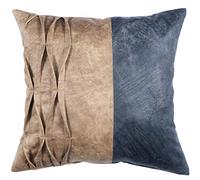 Stanley Hamilton Hecha a Mano, Cojines Decorativos, Terciopelo Touch Corte láser Bordado Acentuado sofá casa Funda de Almohada (estándar, Color Azul Marino y Bronce, 45 x 45 cm (Pack of 1)
