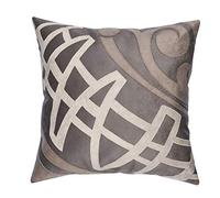 Stanley Hamilton, Hecha a Mano, Decorativos, de Terciopelo, Corte láser, Bordado, para el hogar, sofá, Funda de cojín (estándar, visón/marrón, 45 x 45 cm (Pack of 1)