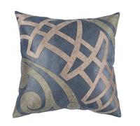 Stanley Hamilton Hecho a Mano, Decorativos, Terciopelo al Tacto, Bordado con láser, Funda de cojín para sofá del hogar (estándar, Gris/Caqui, 45 x 45 cm (Pack of 1)