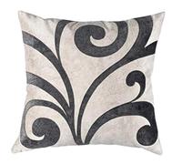 Stanley Hamilton Hecho a Mano, Decorativos, Terciopelo al Tacto, Bordado con láser, Funda de cojín para sofá (estándar, 45 x 45 cm), Color Marfil/Gris Oscuro, 254 x 224 cm (Pack of 1)