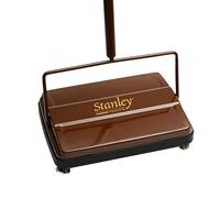 STANLEY HOME PRODUCTS Barredora electrostática de alfombras y suelos, limpiador de suelos ligero y resistente, adecuado para suelos lisos y alfombras de pelo bajo, no necesita electricidad (marrón)