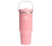 Stanley IceFlow 2.0 - Vaso con pajilla abatible con asa, 30 onzas, tapa giratoria y pajilla abatible, botella de agua a prueba de fugas, acero inoxidable aislado, sin BPA, mesa rosa