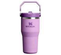 Stanley IceFlow 2.0 - Vaso con popote abatible con asa, 20 onzas, tapa giratoria y popote abatible, botella de agua a prueba de fugas, acero inoxidable aislado, sin BPA, lila