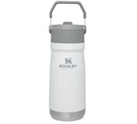 Stanley IceFlow - Jarra de agua de acero inoxidable con popote, botella de agua aislada al vacío para el hogar y la oficina, vaso reutilizable con popote resistente a fugas, polar, 17 onzas