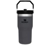 Stanley IceFlow - Vaso de acero inoxidable con pajilla, botella de agua aislada al vacío para el hogar, la oficina o el automóvil, reutilizable, resistente a fugas, se puede voltear en frío durante 12
