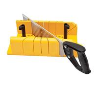 STANLEY 1-20-600, Ingletadora ABS antichoque, Bandeja hueca con marco excéntrico, Ángulos plegables, Punto de anclaje, Bordes redondeados, 4 ángulos de corte, Longitud 22 cm