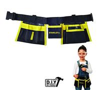 Stanley Jr. T010M-SY Cinturón de Herramientas para Niños - Ideal para Que los niños guarden Juguetes Bien - Hecho de un Tejido Resistente y Duradero. A Partir de 5 años, Amarillo-Negro, 35 x 25 x 25