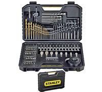 STANLEY Juego de 100 Piezas para Taladrar y Atornillar, Brocas para Madera, Metal, Albañilería, Puntas Destornillador, Incluye Estuche Robusto, STA7205-XJ