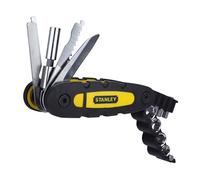 STANLEY Cuchillo Multiusos 14 en 1 con porta-puntas, 1 hoja de cuchillo, Función de bloqueo, Mango bimaterial, Cuchillas de acero inoxidable - STHT0-70695