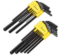 Stanley Juego de llaves hexagonales, brazo largo, SAE y MM, 22 piezas (85-753)