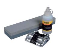STANLEY Kit de afilado para hierros y formones, Incluye guía, piedra de afilado con grano 120 y 240, y frasco de aceite blanco no inflamable ni tóxico, 0-16-050