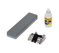STANLEY Kit de afilado para hierros y formones, Incluye guía, piedra de afilado con grano 120 y 240, y frasco de aceite blanco no inflamable ni tóxico, 0-16-050