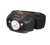 STANLEY - Linterna LED de manos libres con luz frontal de 290 lúmenes con diadema ajustable, batería alcalina alimentada (3x AAA incluida)