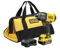 Stanley - Llave de Impacto BRUSHLESS V20 Li-ION 18V 1/2" 949Nm, velocidad 0-400/1.200/2.000 RPM, impactos 0-2.600 ipm. Incluye 1 batería Li-ION 4Ah, cargador 2A y maletín para profesionales y manitas