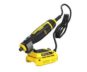 Stanley Mini-herramienta V20 Li-ION 18V, velocidad Variable 6.700-34.000 RPM, pinza universal de 3.2 mm, longitud cable 120 cm. Sin batería/cargador para profesionales y manitas