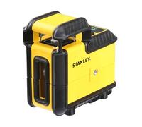 STANLEY Nivel Láser Línea 360° y Línea Vertical, Luz Verde, IP50 Impermeable, Rosca Doble 1/4", Alcance 25m, Precisión +/- 4mm, Revestimiento Reforzado, Bloqueo de Péndulo, STHT77594-1