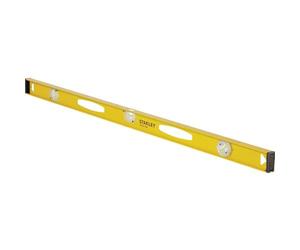 STANLEY Nivel perfilado de aluminio, 120 cm, 3 burbujas (horizontal, vertical y graduable), regla en centímetros, extremos protectores, precisión +/- 1.5mm/m, 1-42-923