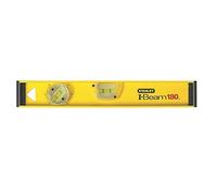 STANLEY Nivel perfilado de aluminio, 40 cm, 2 burbujas (horizontal, vertical y graduable), regla en centímetros, extremos protectores, precisión +/- 1.5mm/m, 1-42-919