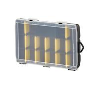 STANLEY Organizador básico con 17 compartimentos, divisores extraíbles, personalizable, regla marcada en la tapa, polipropileno de alto impacto, dimensiones 27,2x18,9x4,6 cm, STST81680-1