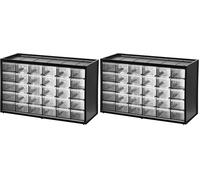 STANLEY Organizador de 5 niveles de 30 cajones, Marco de polipropileno de densidad, Cajones blandos transparentes, Apilable, 36.5 x 15.5 x 22.5 cm, 1-93-980 (Paquete de 2)