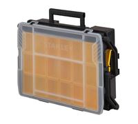 STANLEY Organizador Multinivel SortMaster, 2 Niveles para Herramientas y Accesorios, Compartimentos Personalizables, Tapa Transparente, Conectable con SortMaster Junior, STST1-75540