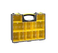 STANLEY Organizador profesional grande con 8 compartimentos extraíbles, tapa transparente de polipropileno resistente, dimensiones 42.3x10.5x33.4 cm, 1-92-749