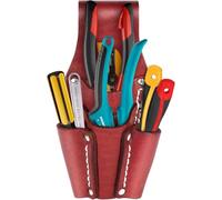 Stanley Portaherramientas de Piel de, 4 Bolsillos, Cierre Especial para Metros, Refuerzos con Remaches, Doble Costura para Cinturón, 30 x 7 x 33 cm, Marrón