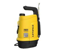 Stanley Pulverizador a presión 5 L, pulverizador de jardín, eléctrico, batería de Litio Recargable, Lanza telescópica, Boquilla Ajustable, autonomía 2,5 h, máx. 2 Bar, 0,33 L/min, Amarillo/Negro