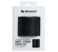 Stanley Quencher Boot Straw Cover Black Bota y Pajita, Unisex, Negro, For 40 oz